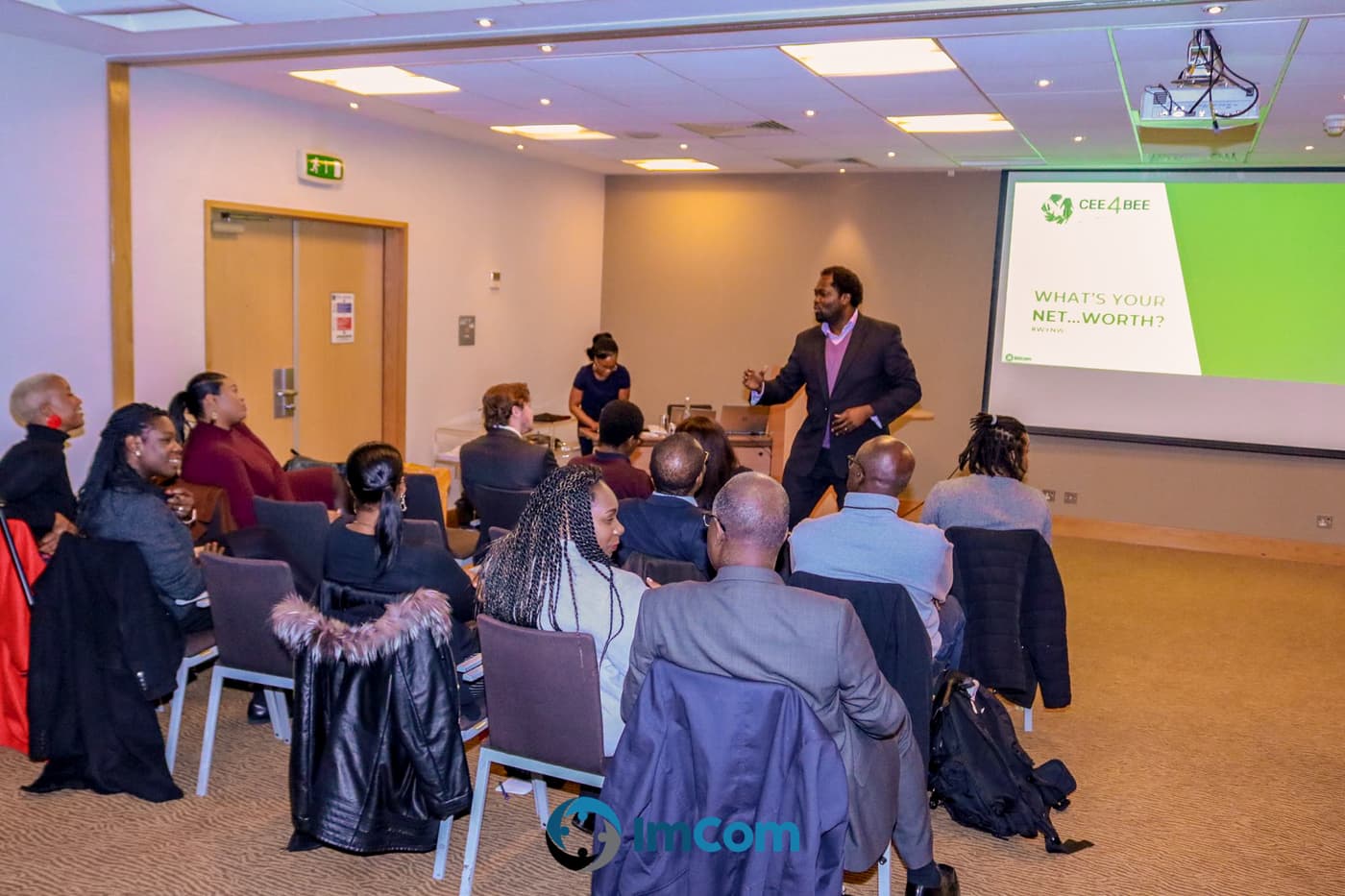 The audience seated for the presentation