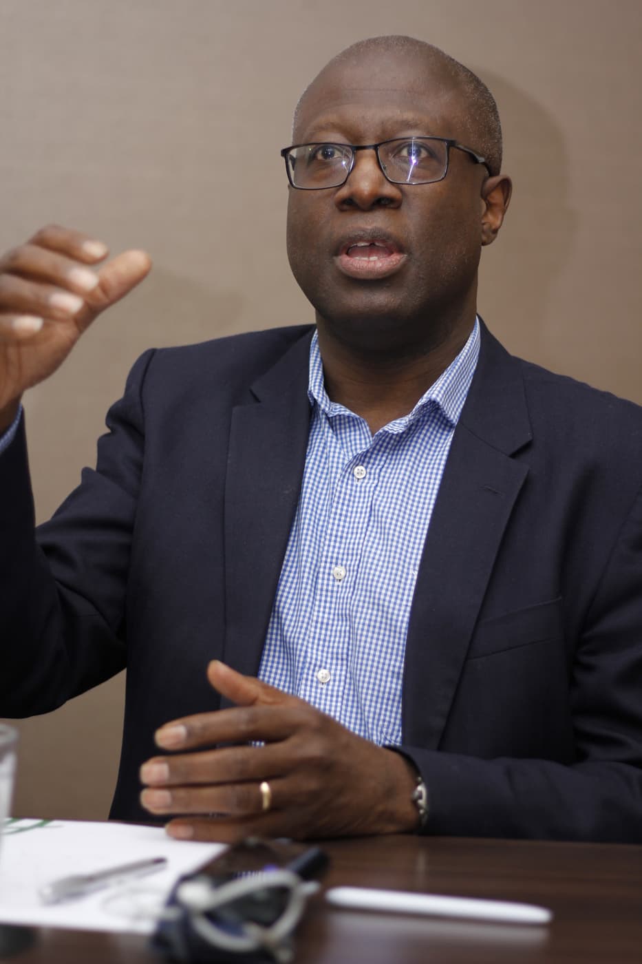 A panellist speaking during the discussion